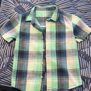 Falls Creek Kids Plaid Shirt in Green, Blue, and Black